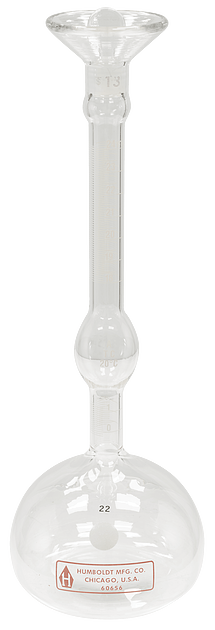 Matraz de gravedad especifica (le chatelier), capacidad de 250 ml