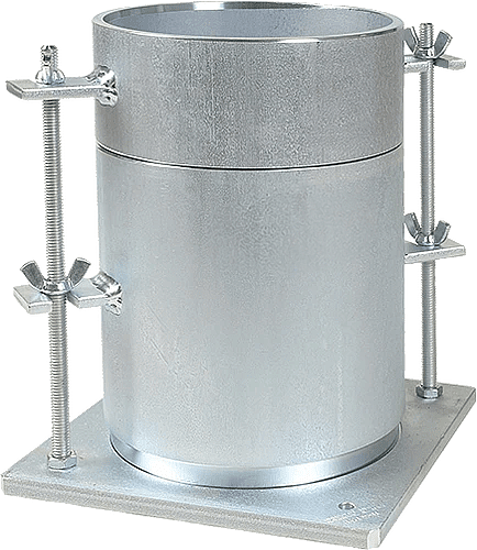 Molde CBR con base perforada, 6"