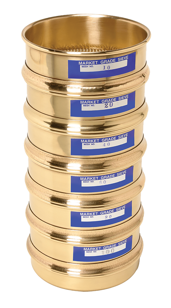 Juego de herramientas para analisis de suelos de 5'' (10,20,40,60, 80,100, bandeja y cubierta)