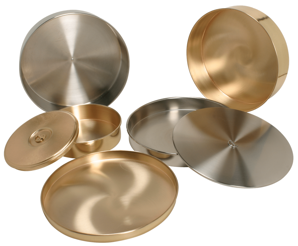 Bandeja separadora para tamiz de 200 mm, 25 mm de profundidad, laton