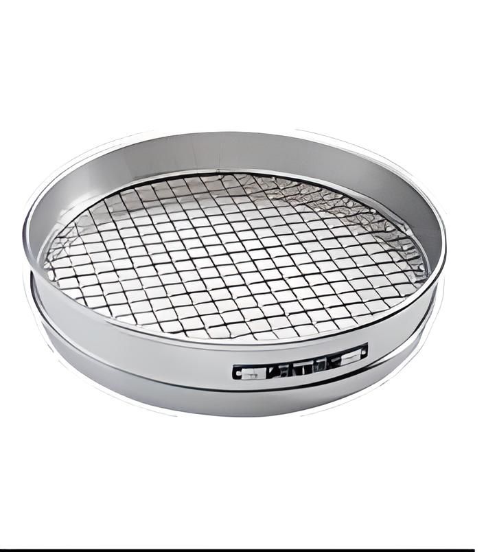 Tamiz, 12'' de diametro, malla de 1/4'' (6,3 mm), altura media, marco y malla de acero inoxidable