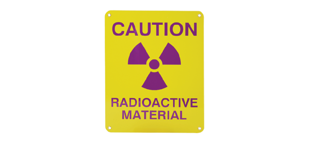 Señal, precaucion material radiactivo