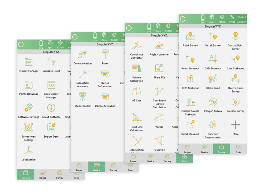 SingularPad Software de Topografía de Campo