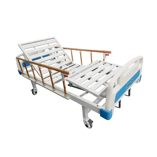 [B2-01-011155] Cama de hospital de laminas con manivela doble MF202S