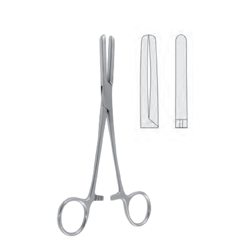 [B-01-40-01-03-141-00] Pinzas de oclusion de tubos lisas 7 ' acero inox 410 doble proteccion