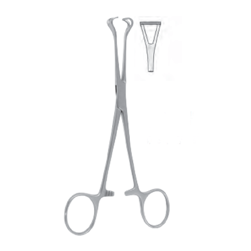 [B-01-40-01-03-142-00] Pinza para panuelos de babcock de 6.5 ' acero inox 410 doble proteccion