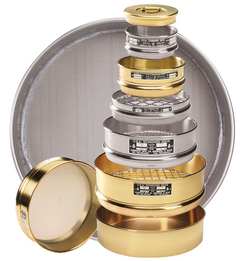 Tamices ASTM ø6" altura estandar – finas (0.075–0.425 mm)